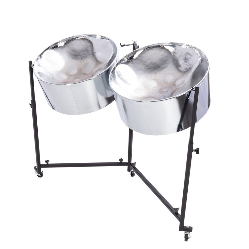 Percussion Plus Import Series double guitar steel pans, chrome finish